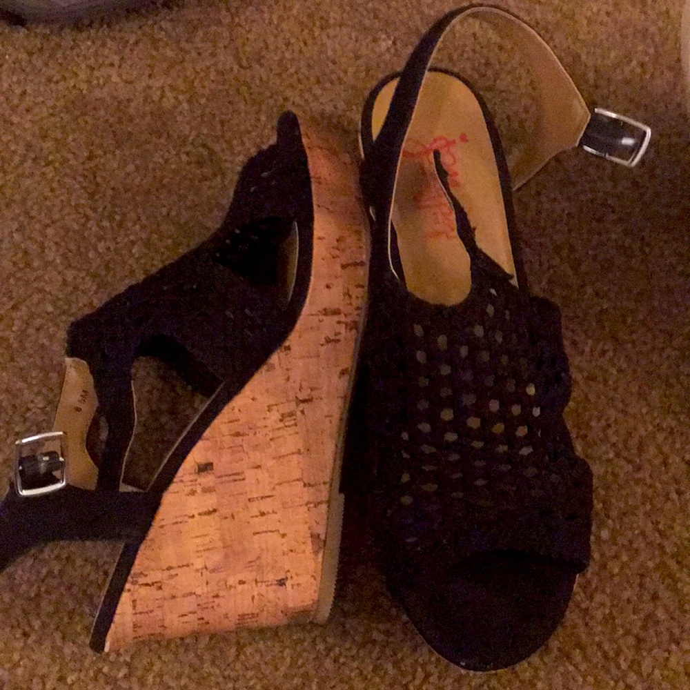 Black Wedge Shoe
